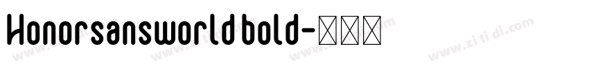 Honorsansworld bold字体转换